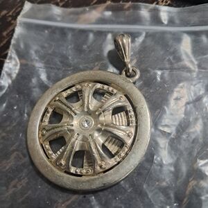 Silver Wheel Pendant